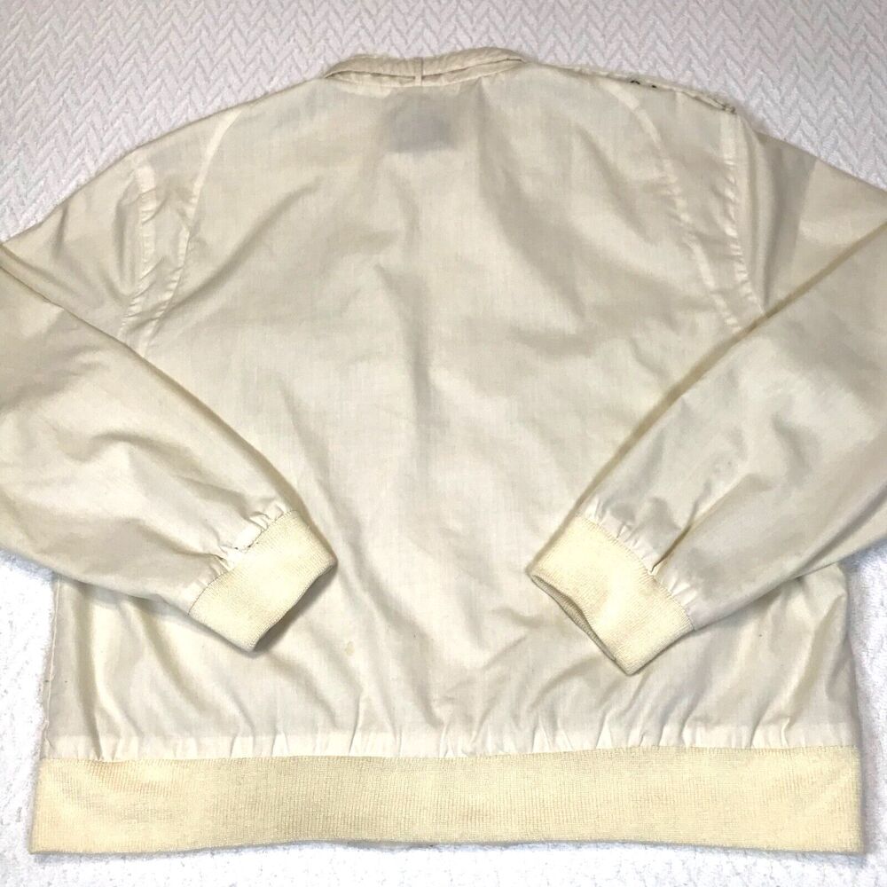 Trader Bay Mens Size Large Bomber Jacket White Po… - image 3